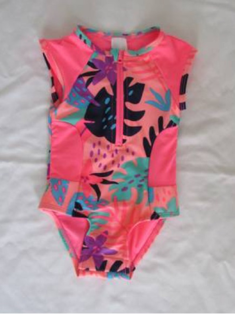 Cat & Jack 12mo tropical one-piece swimsuit